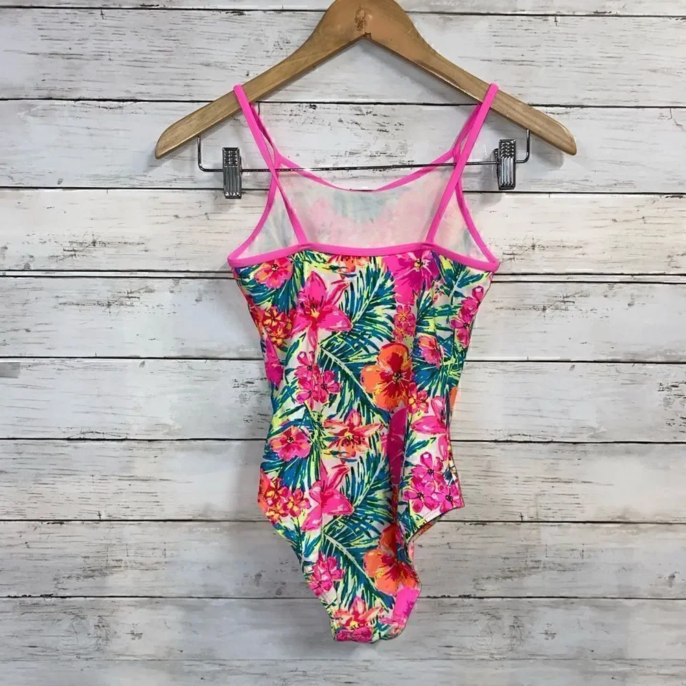 Bright Floral One-piece Bathing Suit